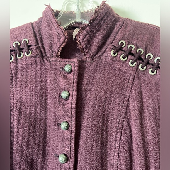 Free People Victorian Lace Trim Jacket - Picture 3 of 10